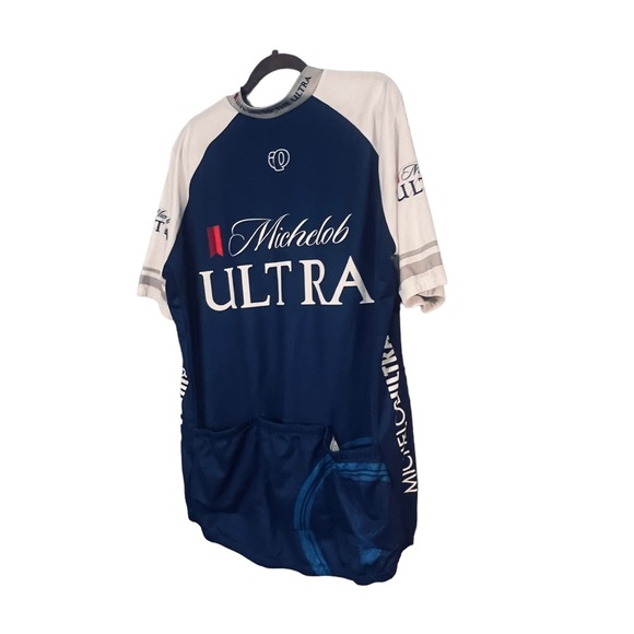 PEARL iZUMi Cycling Jersey Michelob Ultra Size XXL Blue White - Picture 4 of 6